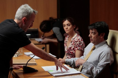 David Ilundain dirigiendo a Manolo Solo durante el rodaje de 'B' / Álvaro García Coronado