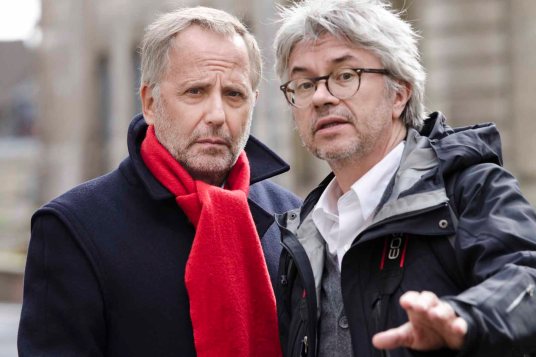 Fabrice Luchini y Christian Vincent en el rodaje de 'El juez / Surtsey